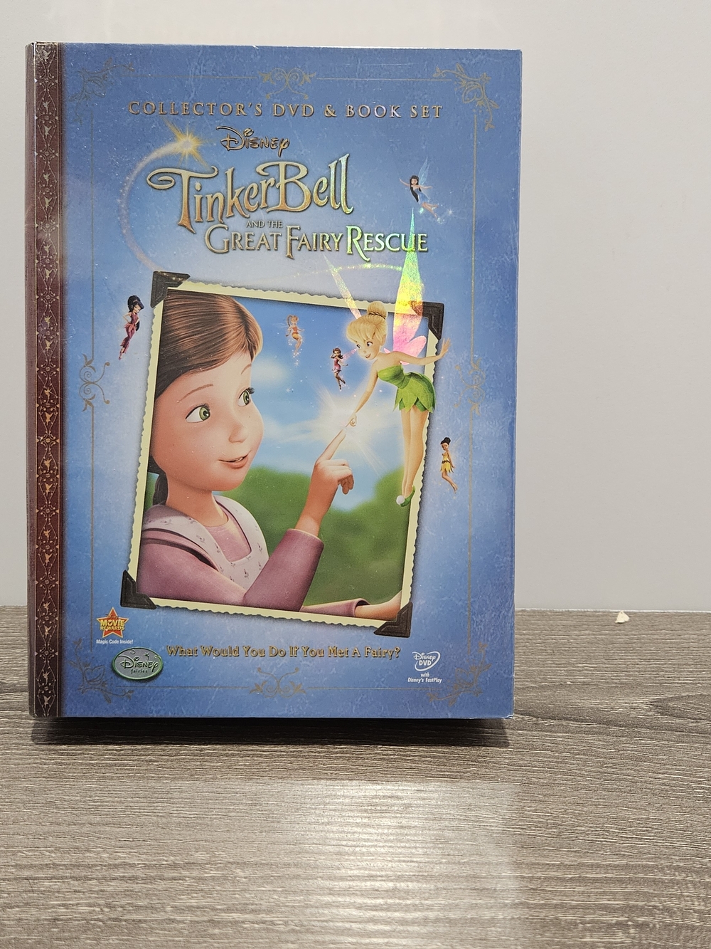 Disney Tinker Bell Collector's DVD & Book Set - Blue, Gold
